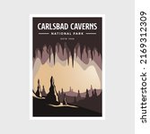 Carlsbad Caverns National Park poster vector illustration design