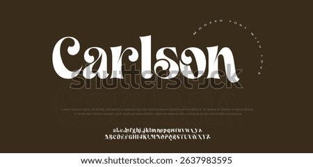 Carlson modern stylish typography letter logo design