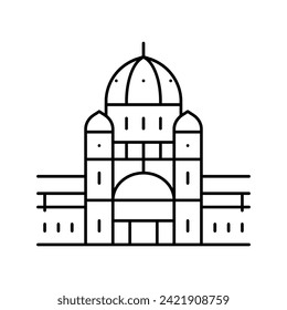 carlton gardens line icon vector. carlton gardens sign. isolated contour symbol black illustration