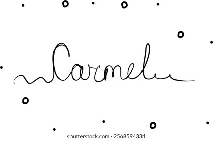 Carmel. City in the USA. One line drawing doodle hand drawn. Vector object illustration, minimalism hand drawn sketch design modern 