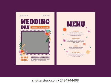 Carmela Wedding Invitation Template, Wedding Invites, save the date, Birthday Invites, Video Invites, E-Cards.