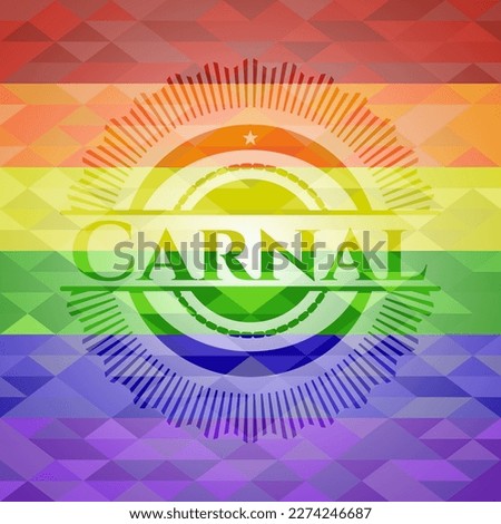 Carnal lgbt colors emblem. Vector Illustration. Mosaic. 