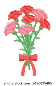 ilustración de ramo de clavel ilustración de material simple
