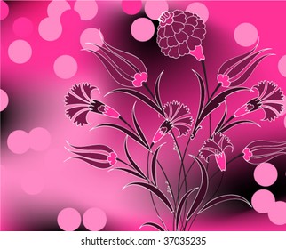 Carnation bouquet vector illustration design
