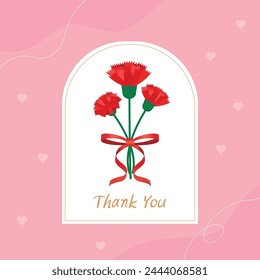 It is a carnation card illustration design.