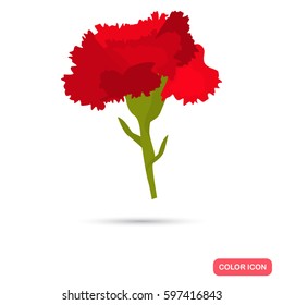 Carnation color flat icon for web and mobile design