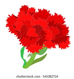 Carnation  Defender of the Fatherland Day  vector illustration
