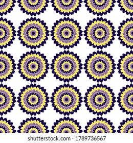 Diseño gráfico vectorial sin fisuras de baldosas florales de carnación. Resumen de ilustraciones de flores de jardín. Espectacular adorno de papel pintado. Viejo estampado de moda de tela de verano. Rústico patrón sin costuras.