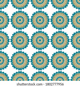 Carnation floral tile seamless pattern vector graphic design. Abstract garden flower illustration. Flourish wallpaper ornament. Modern spring textile fashion print. Rustic tile seamless pattern.