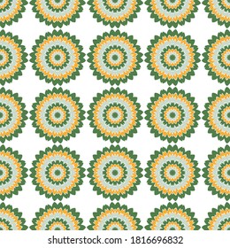Diseño gráfico vectorial sin fisuras de baldosas florales de carnación. Resumen de ilustraciones de flores de jardín. Ornamento floreciente de azulejos. Impresión de moda textil de primavera moderna. Rústico patrón sin costuras.