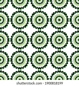 Nelkenflorale Fliesen nahtlose Muster Vektorgrafik-Design. Abstrakte Gartenblumengrafik. Blühende Fliesenverzierungen. Moderner Stoffmode-Druck im Frühling. Rustikales, nahtloses Muster.