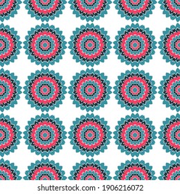 Diseño gráfico vectorial sin fisuras de baldosas florales de carnación. Resumen de ilustraciones de flores de jardín. Espectacular adorno de papel pintado. Impresión moderna de tela de verano. Rústico patrón sin costuras.