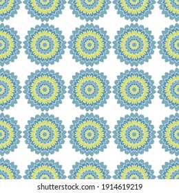 Nelkenflorale Fliesen nahtlose Muster Vektorgrafik-Design. Abstrakte Gartenblumengrafik. Blumenschablone. Moderner Kleidermodedruck im Sommer. Rustikales, nahtloses Muster.