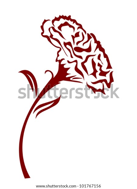 Carnation Flower Stock Vector (Royalty Free) 101767156
