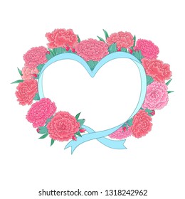  Carnation flower combination wreath