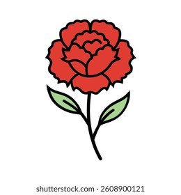 Carnation Flower Design vector art.
