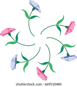 carnation flower icon design vector