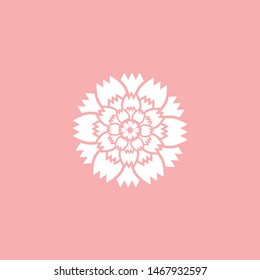 Carnation Flower Icon Vector Design Template