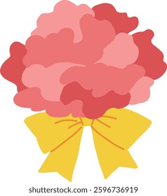 Carnation flower illustration. Cartoon design