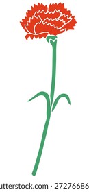 Ilustração de vetor de flor de cravo | Dia das Mães Design Floral