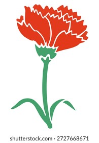 Nelkenblumen-Vektorgrafik | Blumendesign zum Muttertag