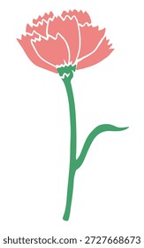 Nelkenblumen-Vektorgrafik | Blumendesign zum Muttertag