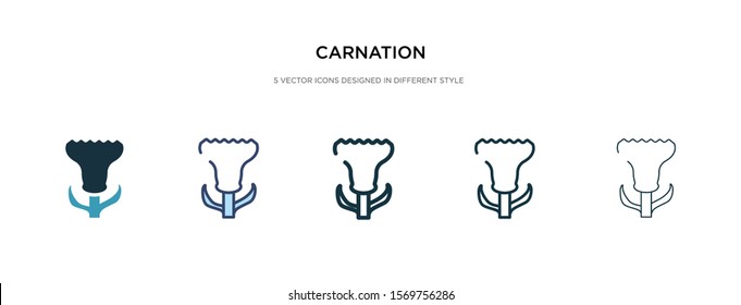carnation icon in different style vector illustration. two colored and black carnation vector icons designed in filled, outline, line and stroke style can be used for web, mobile, ui