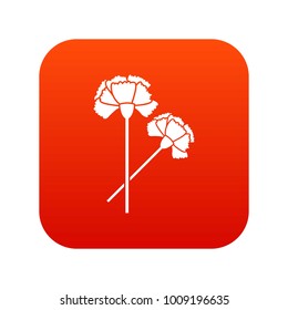 Carnation icon digital red for any design isolated on white vector illustration