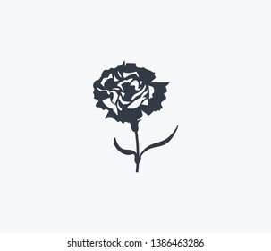 Carnation icon isolated on clean background. Carnation icon concept drawing icon in modern style. Vector illustration for your web mobile logo app UI design.