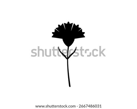 Carnation icon isolated on white background.