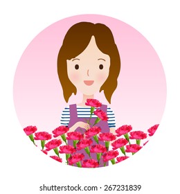 Carnation icon Mother's Day