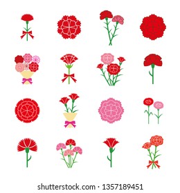 Carnation Icon Set