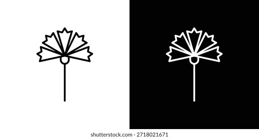 Carnation Ikone im trendigen Strich Liner Stil. Satz von Webseiten-Icon-Vektorgrafik.