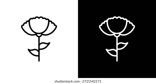 Nelken-Symbol in trendigen Strich dünnen linearen Stil.
