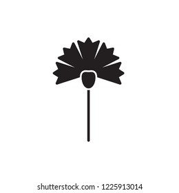 carnation icon vector. flower glyph icon