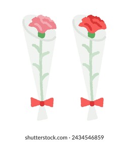 carnation illustration material simple illustration