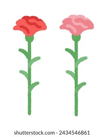carnation illustration material simple illustration