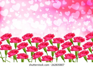 Carnation Mother's Day background