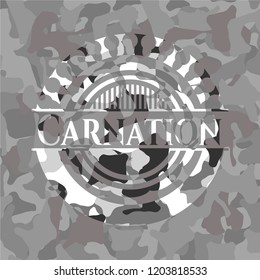 Carnation on grey camo pattern