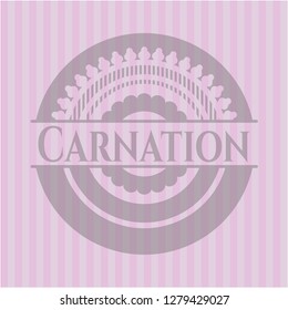 Carnation retro pink emblem