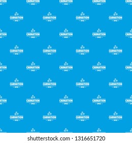 Carnation spice pattern vector seamless blue repeat for any use