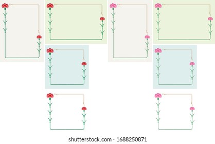 Carnation themed background.A frame that gave a change in size to the same design.Good frame for a4 size paper.Certificate frame.