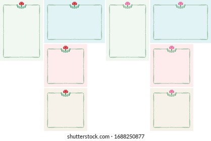 Carnation themed background.A frame that gave a change in size to the same design.Good frame for a4 size paper.Certificate frame.