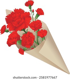 Carnations, flower, Bouquet, Parents day, thanks(Easy to transform into a package file)