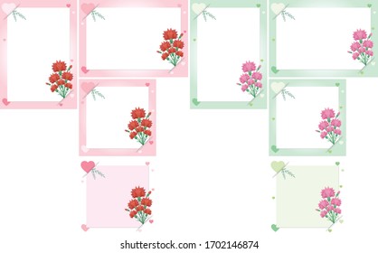 Carnation-themed Decorative Background.A background that gave a change in size to the same design.Good background for A4 size.Background for appreciation and celebration with carnations theme.