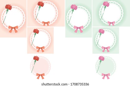 Carnation-themed Decorative Background.A background that gave a change in size to the same design.Good background for A4 size.Background for appreciation and celebration with carnations theme.