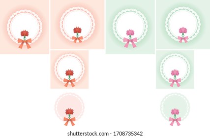 Carnation-themed Decorative Background.A background that gave a change in size to the same design.Good background for A4 size.Background for appreciation and celebration with carnations theme.