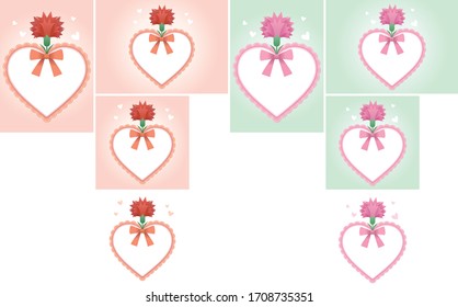 Carnation-themed Decorative Background.A background that gave a change in size to the same design.Good background for A4 size.Background for appreciation and celebration with carnations theme.