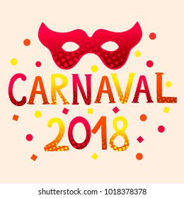  Carnaval 2018 vector  – stock illustration