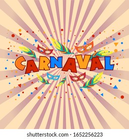 Carnaval 2020 Popular Event Festive Mood Stock Vector (Royalty Free ...